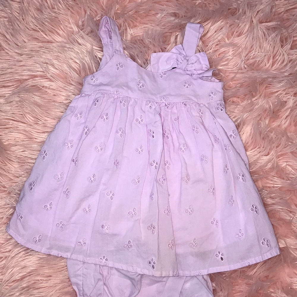 Baby Gap Lavender Butterfly Eyelet Dress
